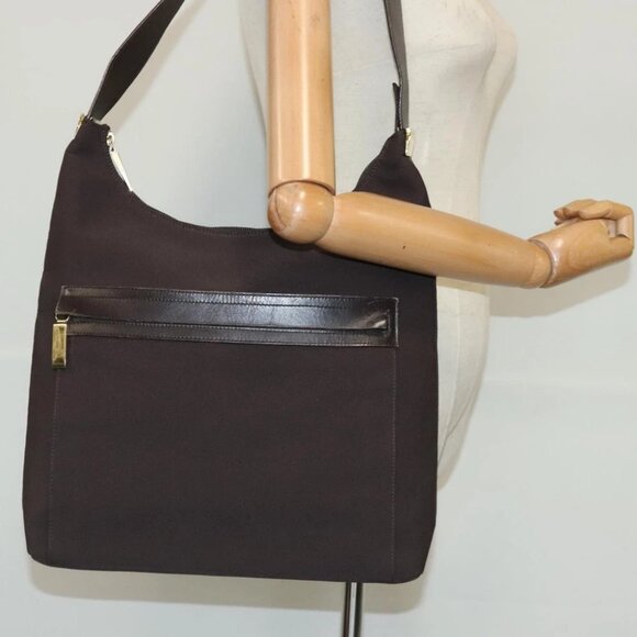 Salvatore Ferragamo Shoulder Bag Canvas Brown Gold Auth bs19110 - Picture 8 of 16